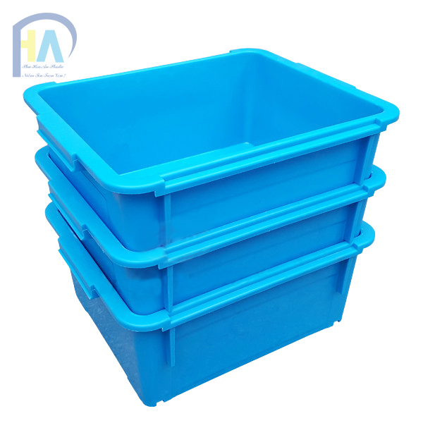 Thùng nhựa đặc A3 xếp chồng lên nhau chắc chắn