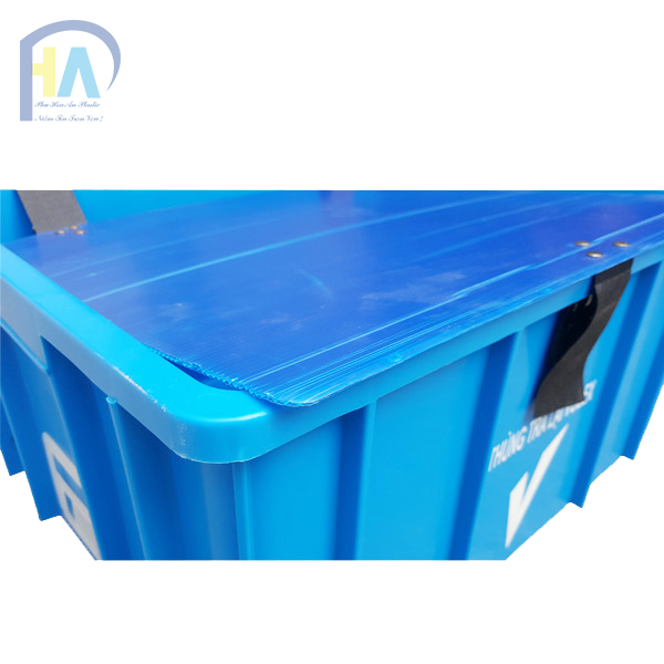Thùng nhựa đặc B10 màu xanh dương