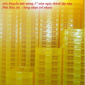 Bảng giá rổ nhựa (sóng nhựa) cao cấp Phú Hòa An