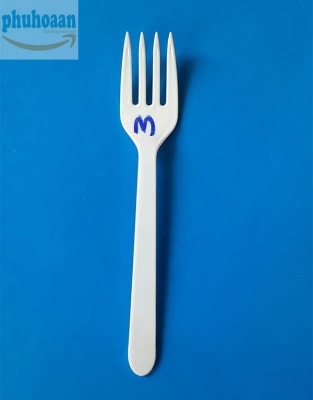 Nĩa nhựa dùng 1 lần màu trắng