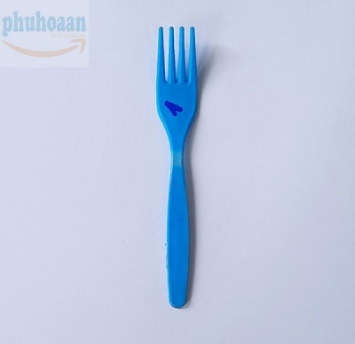 Nĩa nhựa dùng 1 lần màu xanh