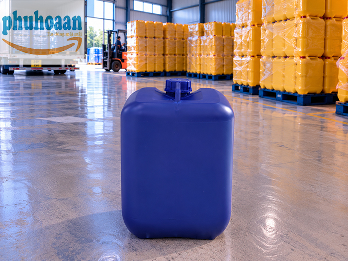 Can 20L màu xanh quai thẳng giá rẻ