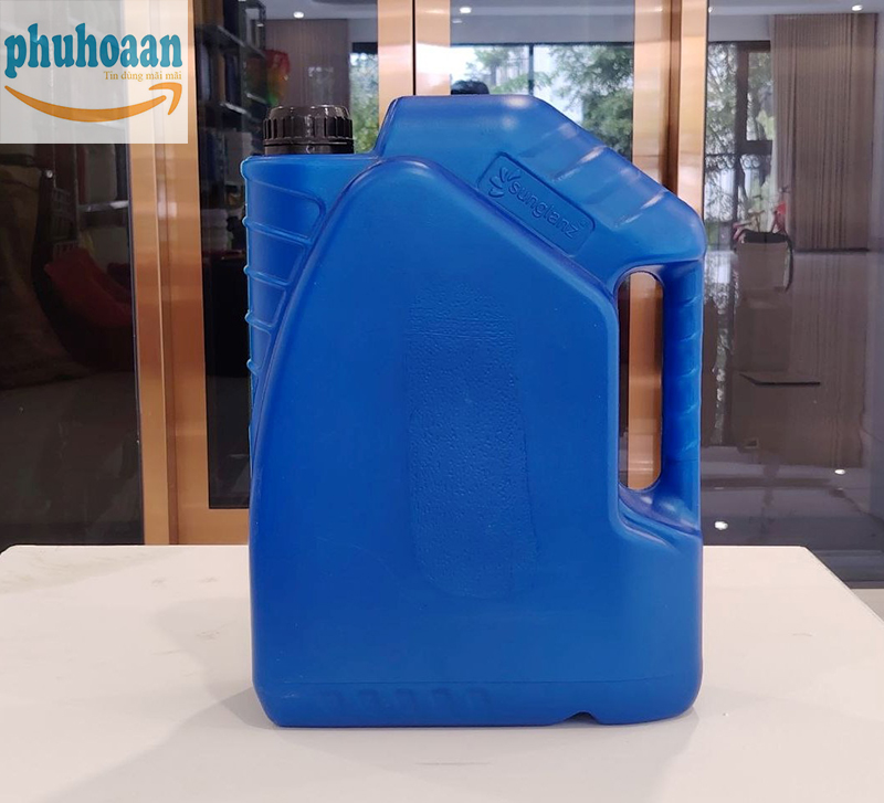 Can 5L đựng dầu nhớt màu xanh