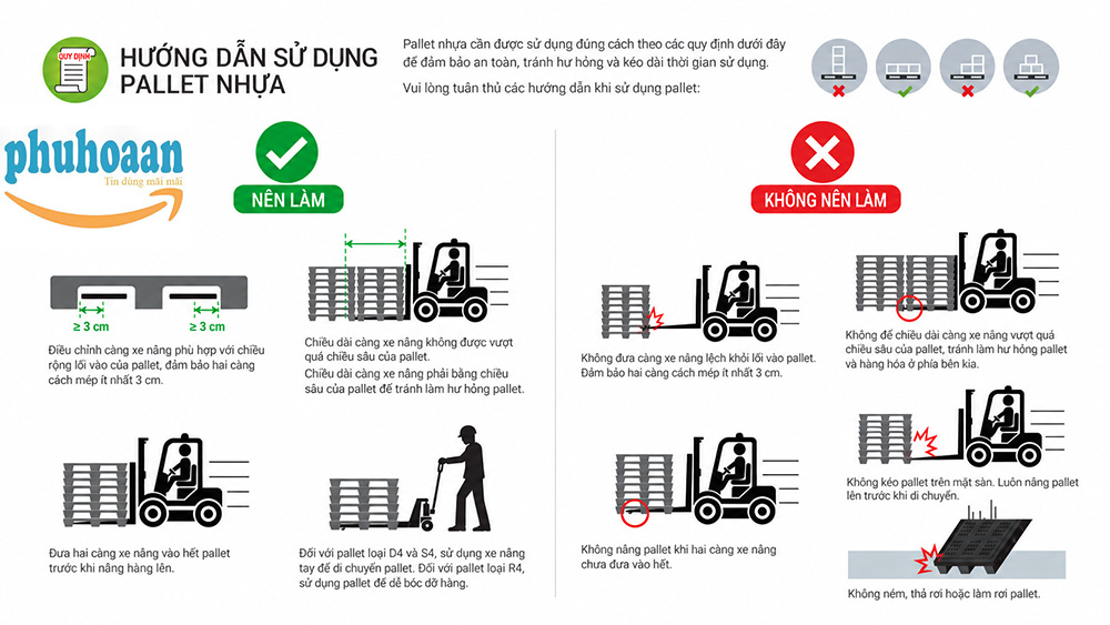 Cách Sử Dụng Pallet Nhựa Bền Lâu, Hạn Chế Nứt Gãy