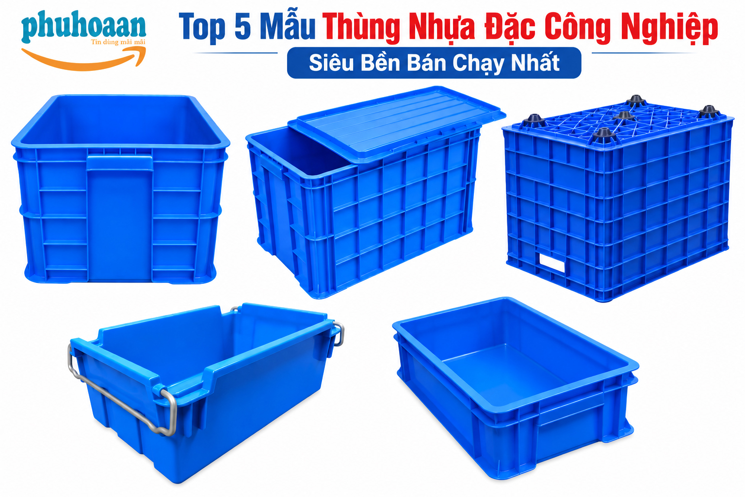 Top 5 thùng nhựa đặc công nghiệp siêu bền bán chạy