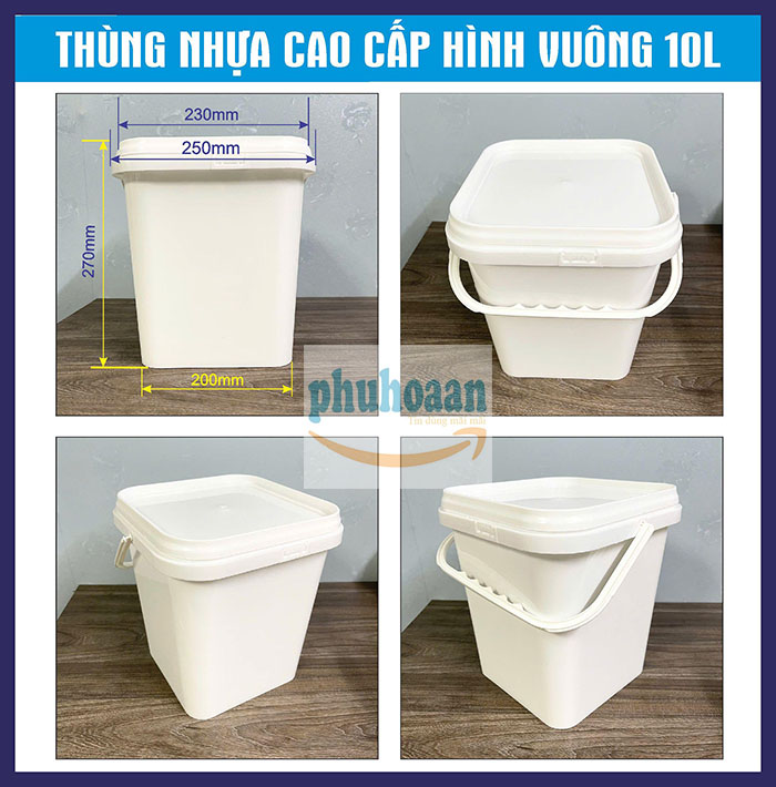 Vỏ thùng sơn vuông 10 lít giá rẻ